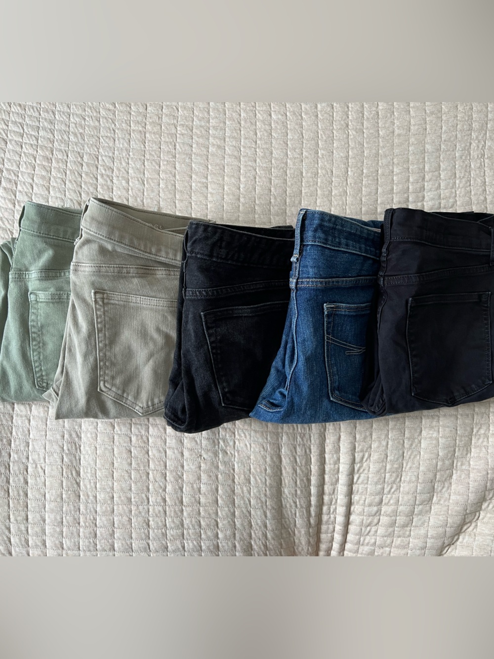 Gap Women’s Jeans 29r Black, Blue, Green, Tan 5 pairs